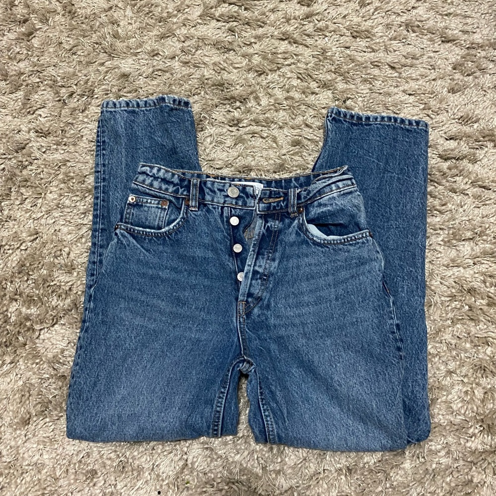 Zara Cropped straight leg jean